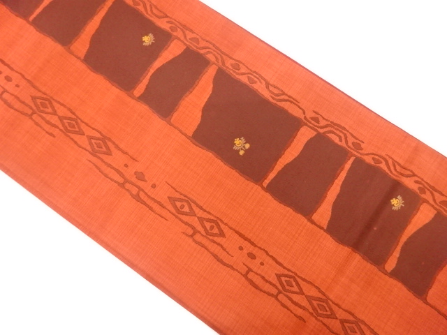 JAPANESE KIMONO / ANTIQUE FUKURO OBI / SILK / WOVEN STRIPE